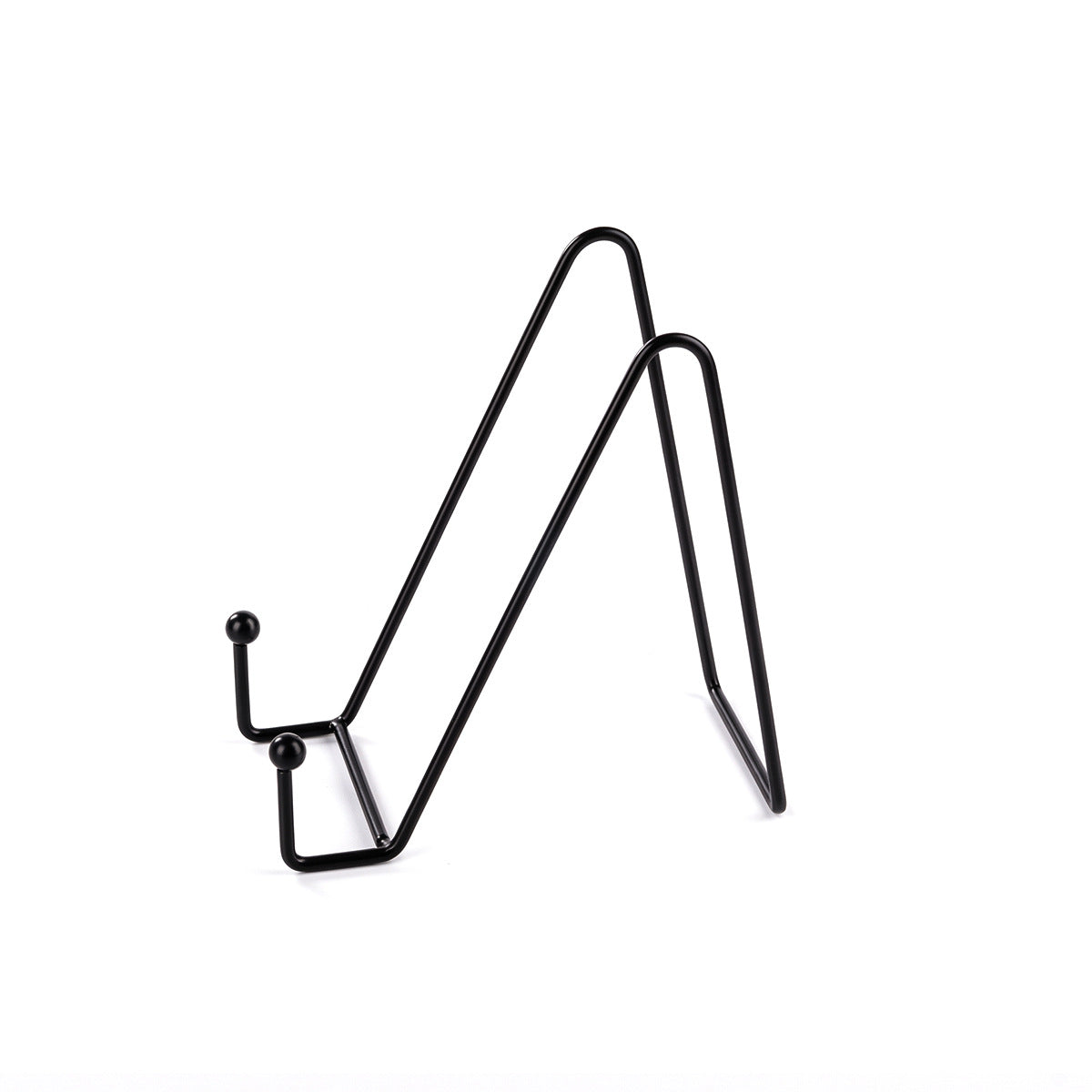 Black Tall Metal Plate and Photo Display Stand
